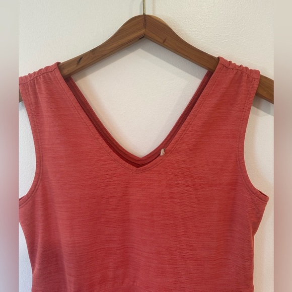 Toad & Co Tech Tomboy Tank Dress Heathered Red Pink Medium Outdoors Athletic - Picture 2 of 7
